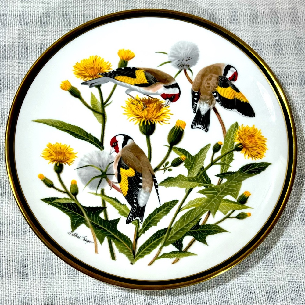 Franklin Porcelain Songbirds of the World Plate Wedgwood England 1977 GOLDFINCH